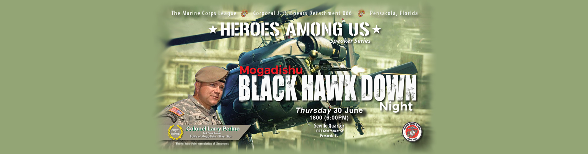 Blackhawk Down Event - Colonel Larry Perino, US Army 