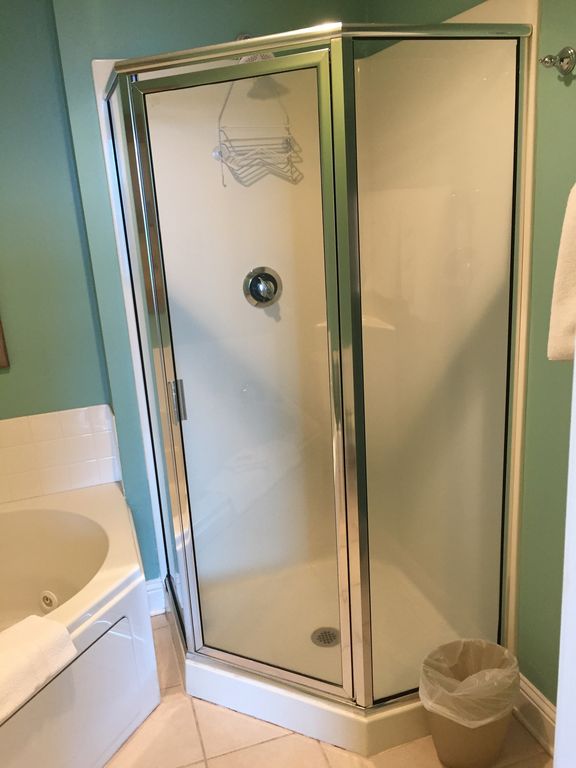Master Bathroom with Glass Enclosed Shower
