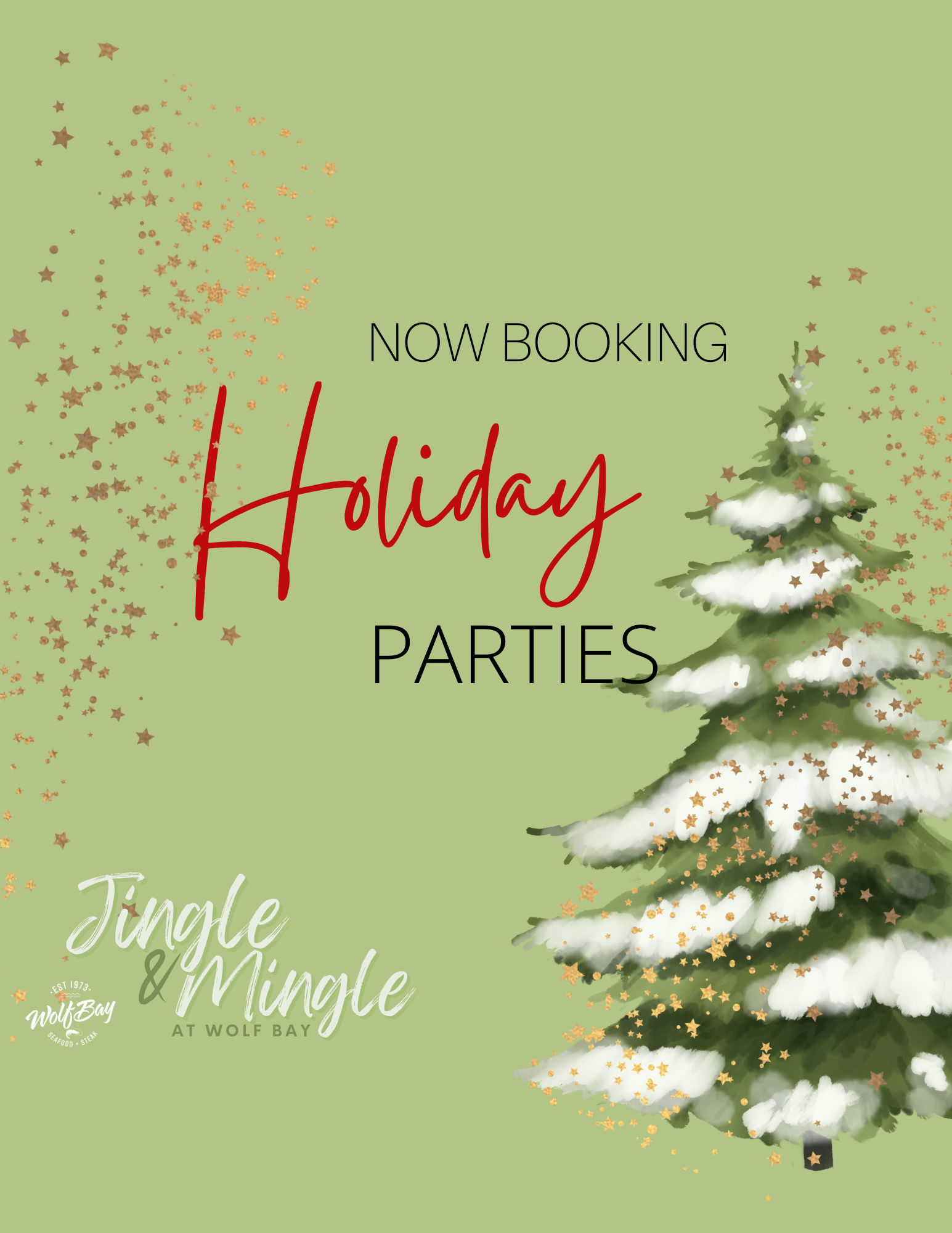 Now booking holiday parties