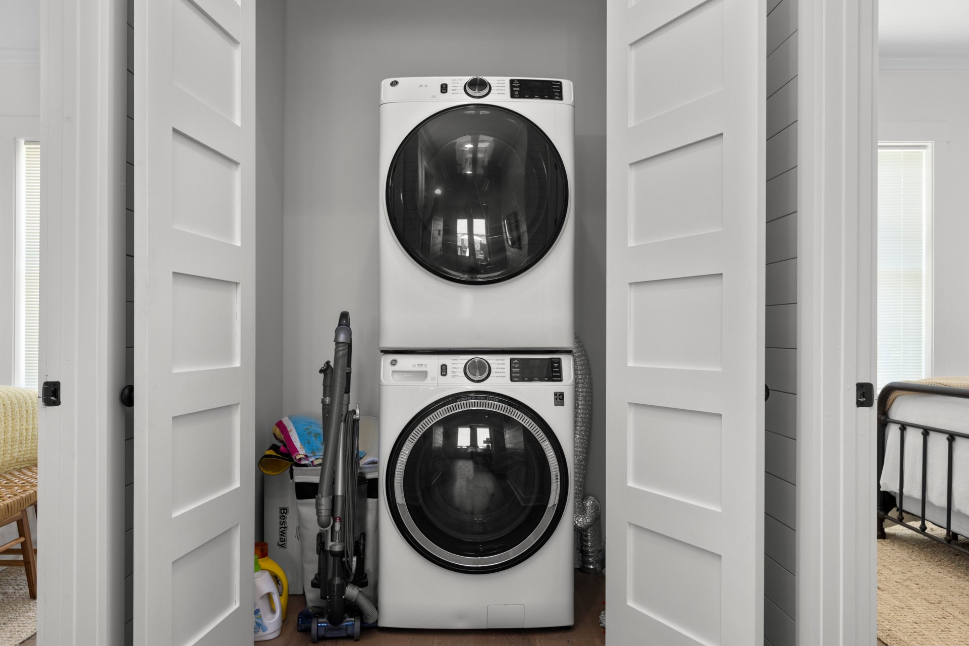 Laundry Room with Stackable Washer & Dryer