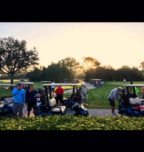 Golfers on Golf Carts