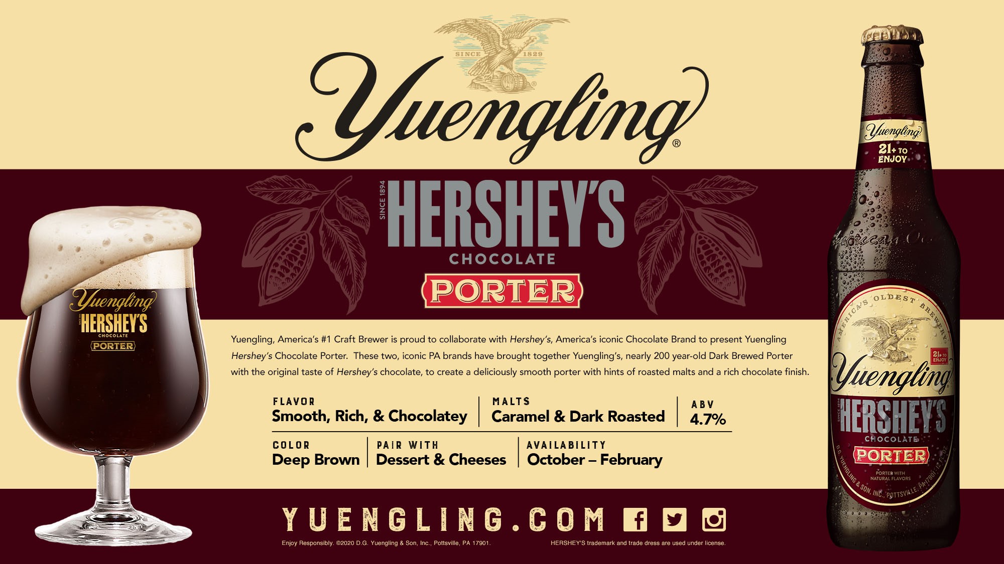 NEW! Yuengling Hershey's Chocolate Porter