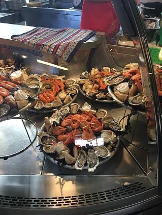 plates of seafood