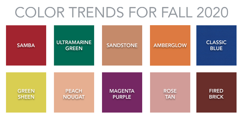 Color Trends For 2020 Fall Events