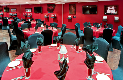 red Dining room