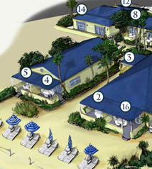 Labeled resort map