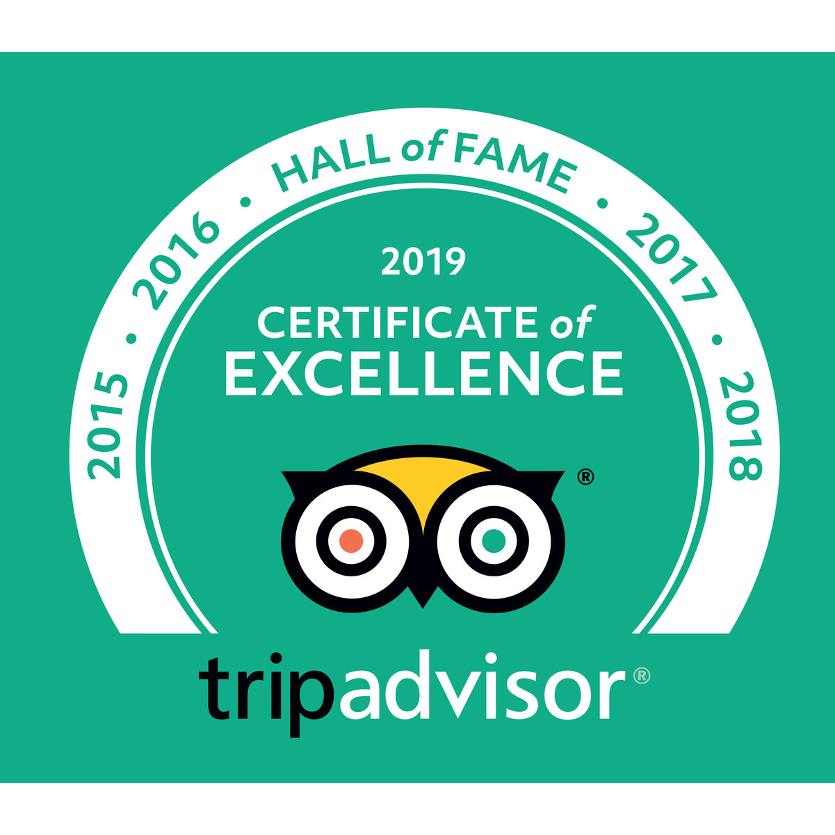 Trip Advisor Certificate of Excellence 2018