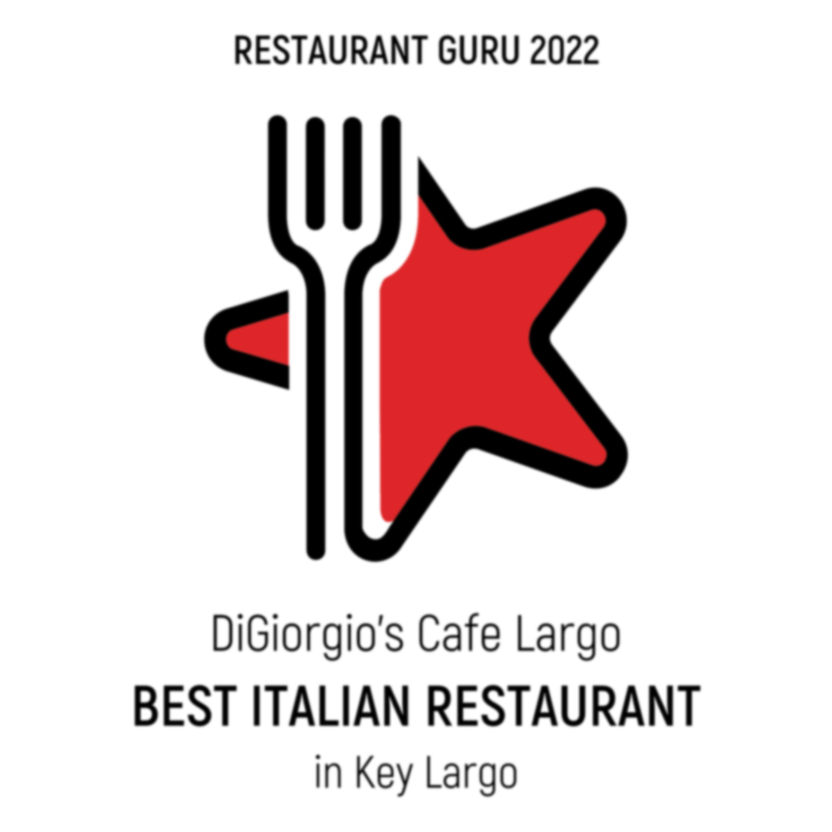 Restaurant Guru Award - Best Italian Restaurant 2022