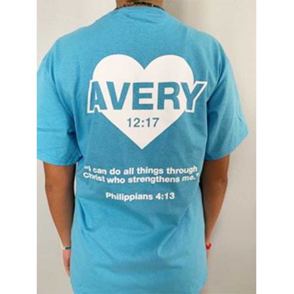 Short Sleeve #AveryStrong Blue