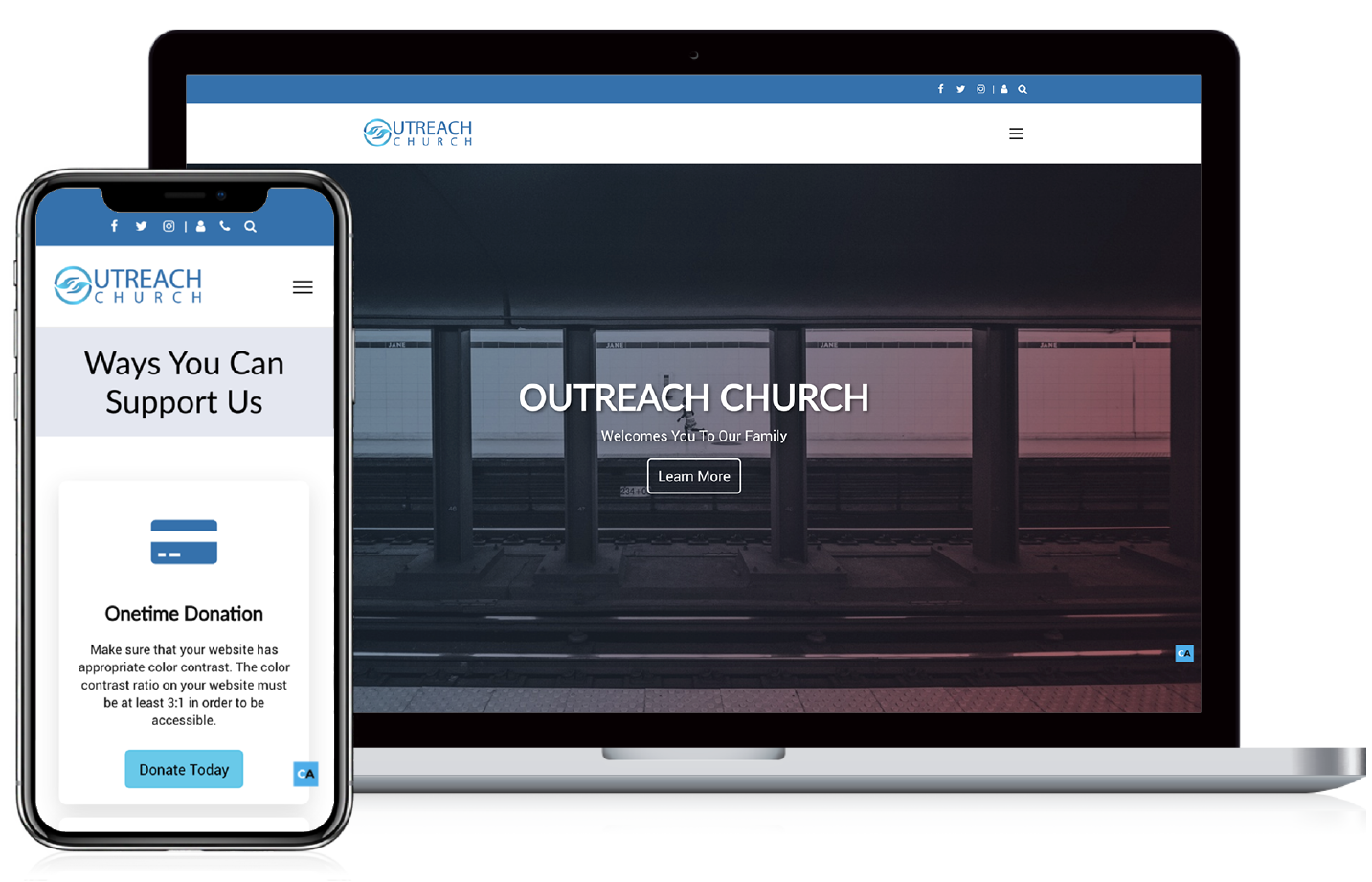 Outreach Church Website Theme