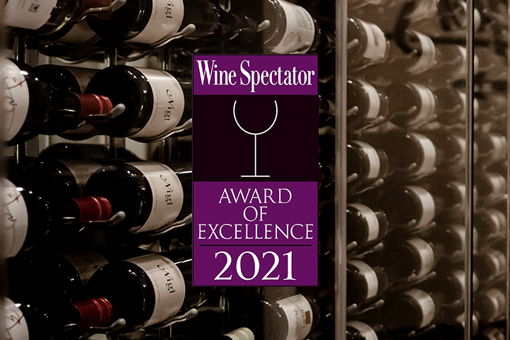 wine spectator award of excellence 2021
